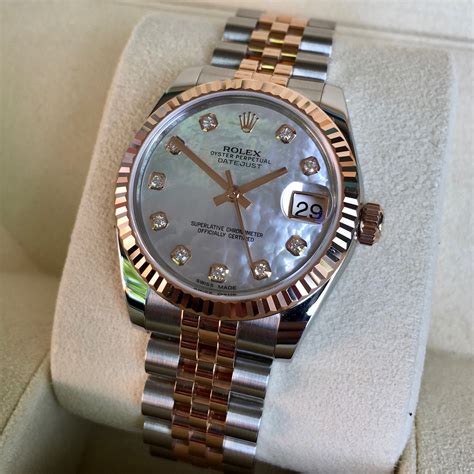 rolex 31mm acciaio oro|Rolex Datejust 31mm Midsize Steel Rose Gold Diamond Ladies .